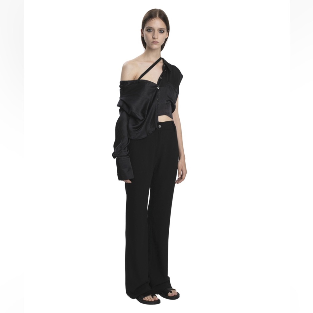 NWOT Ann Demeulemeester Nanette Black with Stitches Shirt